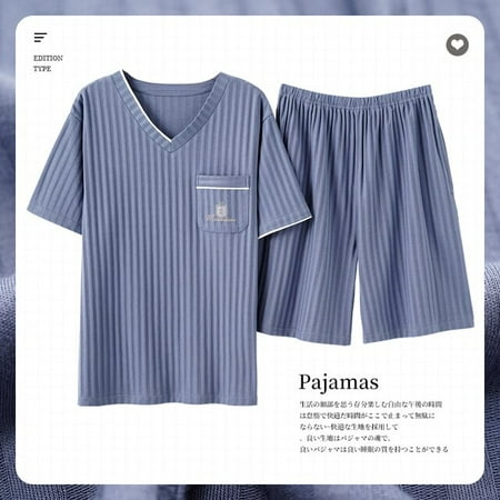 

QWZNDZGR Summer 4XL Men s Pajama Sets Casual Loungewear Lattice Short Pants Suit Pyjamas Plaid Men Sleepwear Pijamas Homewear Fashion PJ