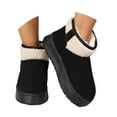 thumbnail image 2 of YLYL Women's Snow Ankle Booties Warm Fur Lined Round Toe Thick Sole Slip on Casual Winter Boots, 2 of 9