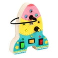 thumbnail image 2 of Switch Busy Board Montessori Toy Rocket Shape Early Educational Sensory Toy Toddler Busy Board para avión Viaje Juguete Niños y niñas Niños pequeños rosa CUTICAT tablero ocupado, 2 of 8