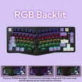 thumbnail image 7 of LEOBOG A75 Alice Keyboard, Tri-Mode Ergonomic Gaming Mechanical Keyboard with RGB Backlit Functional Knob Joystick,75% Layout Hot-Swap Gasket Custom Keyboards for Win Mac PC Gamer-Purple, 7 of 7