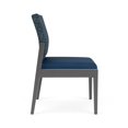 thumbnail image 2 of Pemberly Row Waiting Reception Armless Guest Chair Wood Frame in Blue, 2 of 5