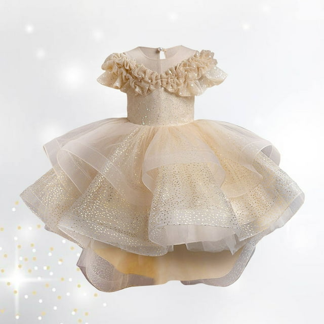 Robes Formelles pour Filles Épaules Dénudées Robe de Bal en Tulle Robe de Fête pour Filles 8-9 Ans