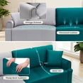 thumbnail image 5 of Feishominoo 87" Upholstered Sectional Sofa, Extra Large Loveseat Couch with Deep Seating and 2 Pillows for Living Room, Gray & Green, 5 of 8