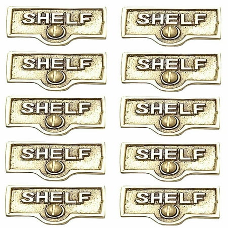 

10 Switch Plate Tags SHELF Name Signs Labels Lacquered Brass Traditional Engraved Wall Light Switch Cover Labels | Renovators Supply