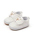 thumbnail image 2 of enyan Walking Shoes For Babies B'aby Sock Shoes Todd'ler Non-Slip Slippers Infant Walking Shoes Soft Rubber Sole Sneakers for B'aby B'oys G'irls White,Size 4, 2 of 7