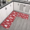 thumbnail image 2 of Red Christmas Village Pattern Kitchen Rugs Sets Of 2,Anti Fatigue Kitchen Mat Rugs Non Slip Washable,Decorative Kitchen Floor Mats for Kitchen,Sink,Laundry,17"x30"+17"x47", 2 of 7