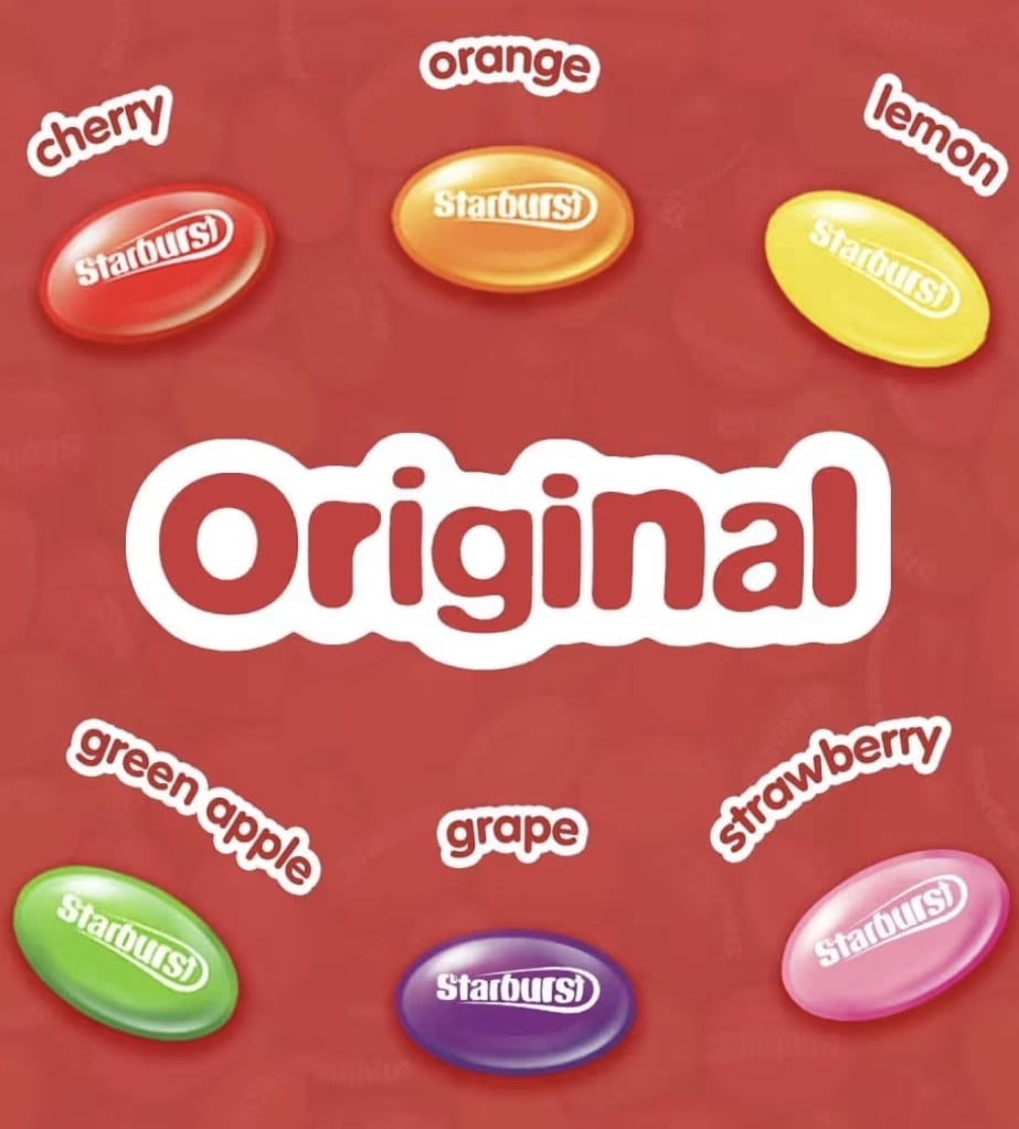 Starburst Jellybeans Original Assorted Chewy Candy Resealable Jar (6 LB) 108 oz