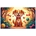 thumbnail image 1 of Adorable Puppy Print Backdrop Background Decor Photography Props Party Supplies Banner Birthday Decoration Photo Display, 1 of 4
