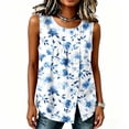 thumbnail image 6 of Fewfanhot Women's Tops, Tees & Blouses Eyelet Loose Casual Summer Tops Crew Neck Basic Sleeveless Shirts Trendy 2026, 6 of 6