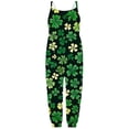 thumbnail image 2 of Tiijoy Girls' St. Patrick's Day Overalls Cute Kids Soft Romper with Pocket, Sizes 1-6, 2 of 4
