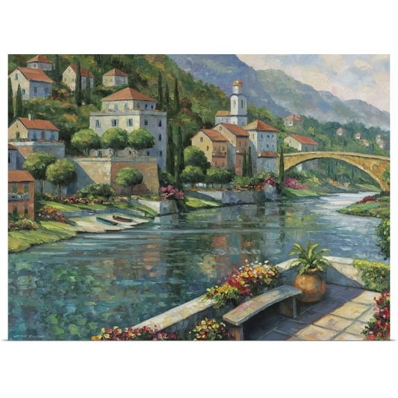 Great BIG Canvas | Rolled John Zaccheo Poster Print entitled Italian Vista