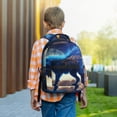 thumbnail image 6 of Yiaed Moonlit Blue Wolf Print School Backpack College Backpack Daypacks for Students High School Spacious and Durable Daypack for Work and Travel-One Size, 6 of 6