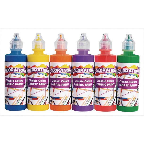 Colorations Fabric Paint, 4oz. Bottles Set of 6 (Item FABPAINT