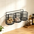 thumbnail image 7 of No Drill Wall Mounted Storage Rack, Kitchen Ginger Garlic Storage Basket, Household Spice Jar Organizer, No Drill Wall Mounted Storage Rack, 7 of 7