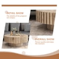 thumbnail image 3 of Hassch Round Coffee Table in Natural Wood Finish, 31.5" Multi-Functional Living Room Center Tea Table, Minimalist Design, Easy Assembly, 3 of 7