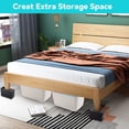 thumbnail image 4 of Arboraoe Adjustable Furniture Risers for Sofas. Bed Risers 3 Inch Heavy Duty. Stackable Desk Risers Up to 1300lbs. Bed Elevators for Desk Chair Couch Sofa Dorm Table Legs Risers - (4 Piece Set. Black), 4 of 5