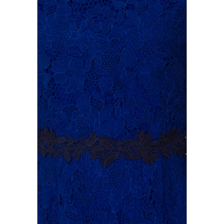 Paper Dolls Womens Blue Crochet Lace Bodycon Dress Walmart