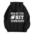 thumbnail image 5 of Mens Hoodies Football Game Day Loose Casual Pullover Long Sleeve Hooded Sweatshirt with Print Design Comfortable Warm Fall Winter Daily Wear Sweatshirts for Men Black L, 5 of 5
