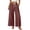 Wine, variant on Ynynloco Women's 100%Cotton Wide Leg Lounge Pants with Pockets Flowy Lightweight High Waisted Drawstring Loose Casual Trousers