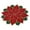 Red, variant on Holiday Christmas Embroidered Placemats Double Layer Applique Red Flower Design for Home Dining Table