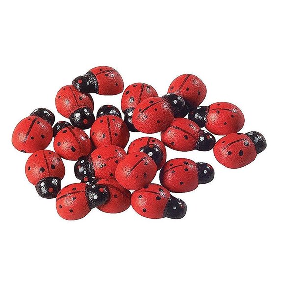 Fun Express Adhesive Wooden Ladybugs – Craft Supplies for DIY Projects Fun Décor for Kids and Adults – Ideal for Scrapbooking and Crafting – Perfect for Creative Projects – 50 Pieces