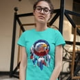 thumbnail image 3 of Tee Hunt American Bald Eagle Dreamcatcher T-Shirt Native American Patriotic Women's T-Shirt Tee, Light Blue, Medium, 3 of 5