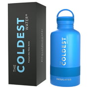 The Coldest Water Bottle 64oz Wide Mouth Insulated Stainless Thermos ( Sailor Blue, 64oz)
