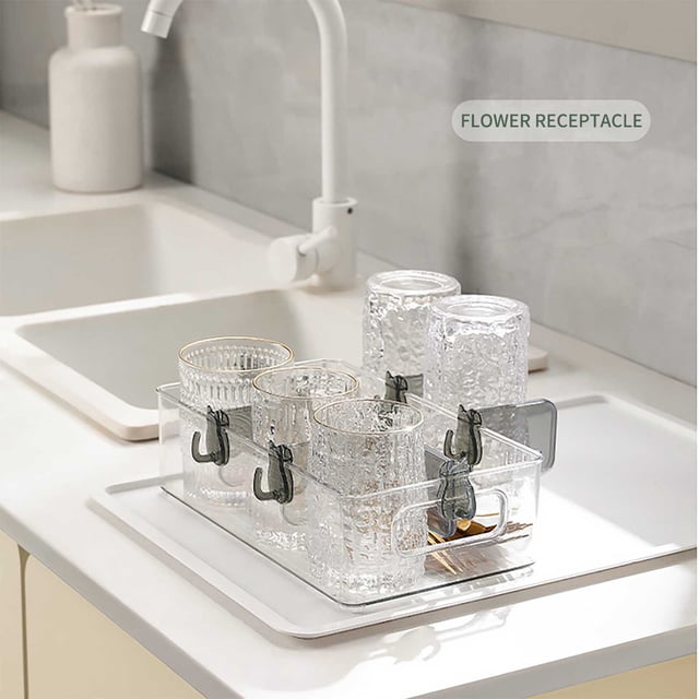 Organizador de puerta lateral para refrigerador, divisor de almacenamiento ajustable para estanterías de cocina, baño y hogar, partición de plástico reutilizable, organizador multifuncional