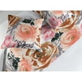 thumbnail image 2 of Spring Bed Runner Set, Watercolor Art Featuring Flowers Leaves Pattern on Plain Backdrop, Decorative Bedding Scarf & 2 Pillow Shams for Hotels Homes, King, Dark Peach and Pastel Pink, by Ambesonne, 2 of 3
