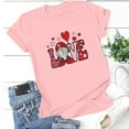 thumbnail image 1 of Hauts d'Été Grande Taille pour Femmes, Manches Courtes Imprimées Décontractées, Col Rond, T-Shirt Ample, Blouse, T-Shirt Col en V pour Femmes en Liquidation, 1 of 3