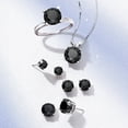 thumbnail image 3 of Ross-Simons 1.00 ct. t.w. Black Diamond Stud Earrings in 14kt White Gold, Women's, Adult, 3 of 5