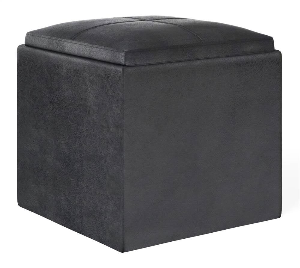 Cube Storage Ottoman with Tray