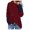 Wine, variant on Women's Button Cowl Neck Long Sleeve Wrap Sweatshirt Size XXL