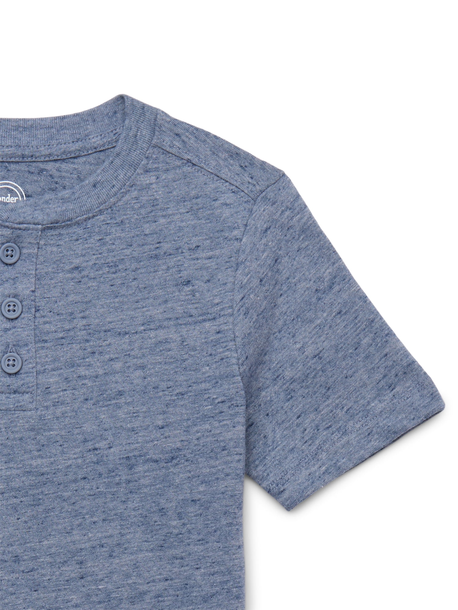 Wonder Nation Boys Short Sleeve Henley T-Shirt, Sizes 4-18