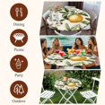 thumbnail image 6 of Lemon Floral Round Tablecloth 45-54 Inch Round Fitted Table Cloth with Elastic Edge, Watercolor Country Summer Spring Fruit Waterproof Table Cover Protector for Outdoor Picnic Party Dining, 6 of 6