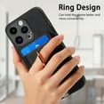 thumbnail image 5 of Nalacover 2-in-1 Magnetic Case for iPhone 11 Pro Max, Back Wallet Case with Detachable Card Holder Ring Stand Cover for iPhone 11 Pro Max, Vintage PU Leather Shockproof Case - Black, 5 of 10