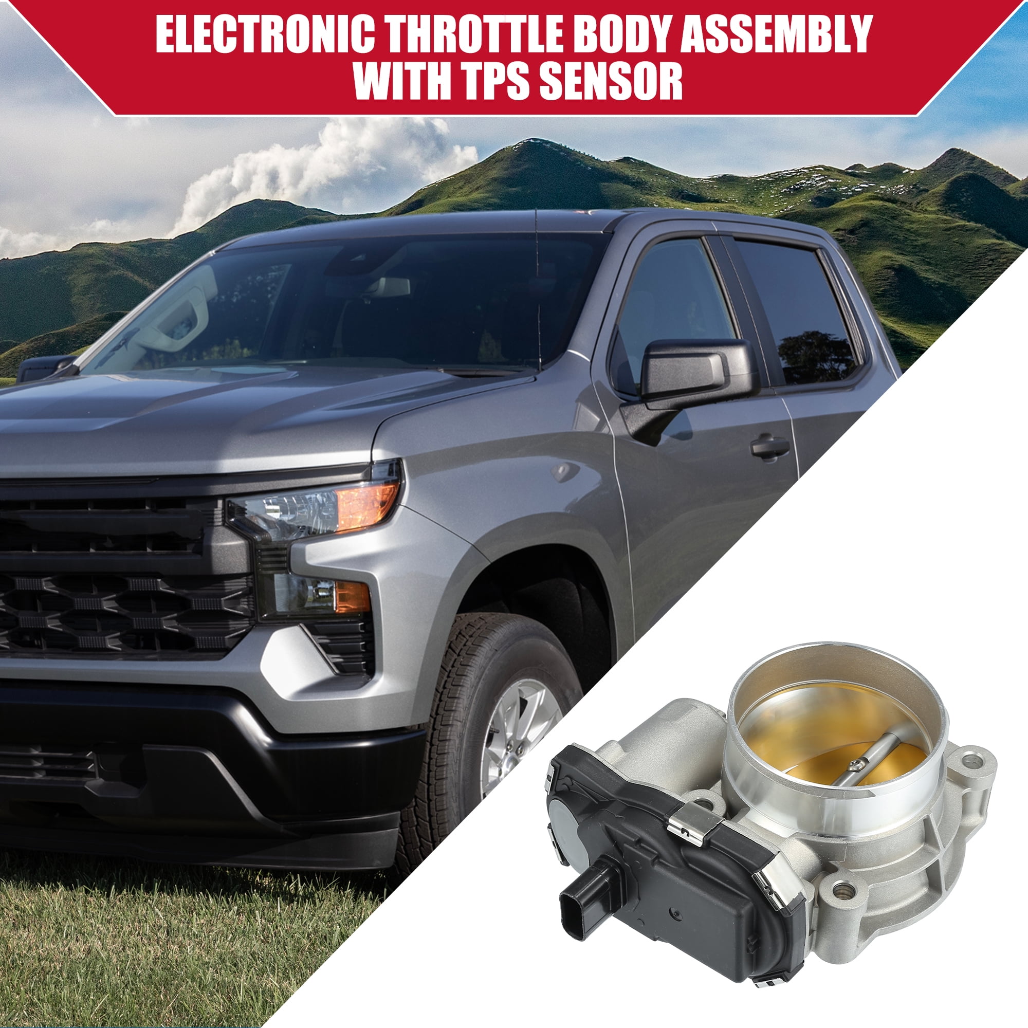 Unique Bargains 12676296 Electronic Throttle Body Assembly with TPS Sensor for Chevrolet Express 2500 2018-2020