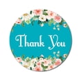 thumbnail image 1 of Darling Souvenir DIY Rose Blossom 1.6 Inches Turquoise Round Thank You Stickers DIY Envelope Seals-45 Pcs, 1 of 4
