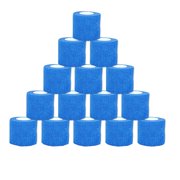 Tattoo Grip Cover Wrap,15PCS Disposable Cohesive Tattoo Grip Cover Elastic Bandage Handle Grip Tube for Tattoo Machine Tattoo Grip Accessories(Blue)