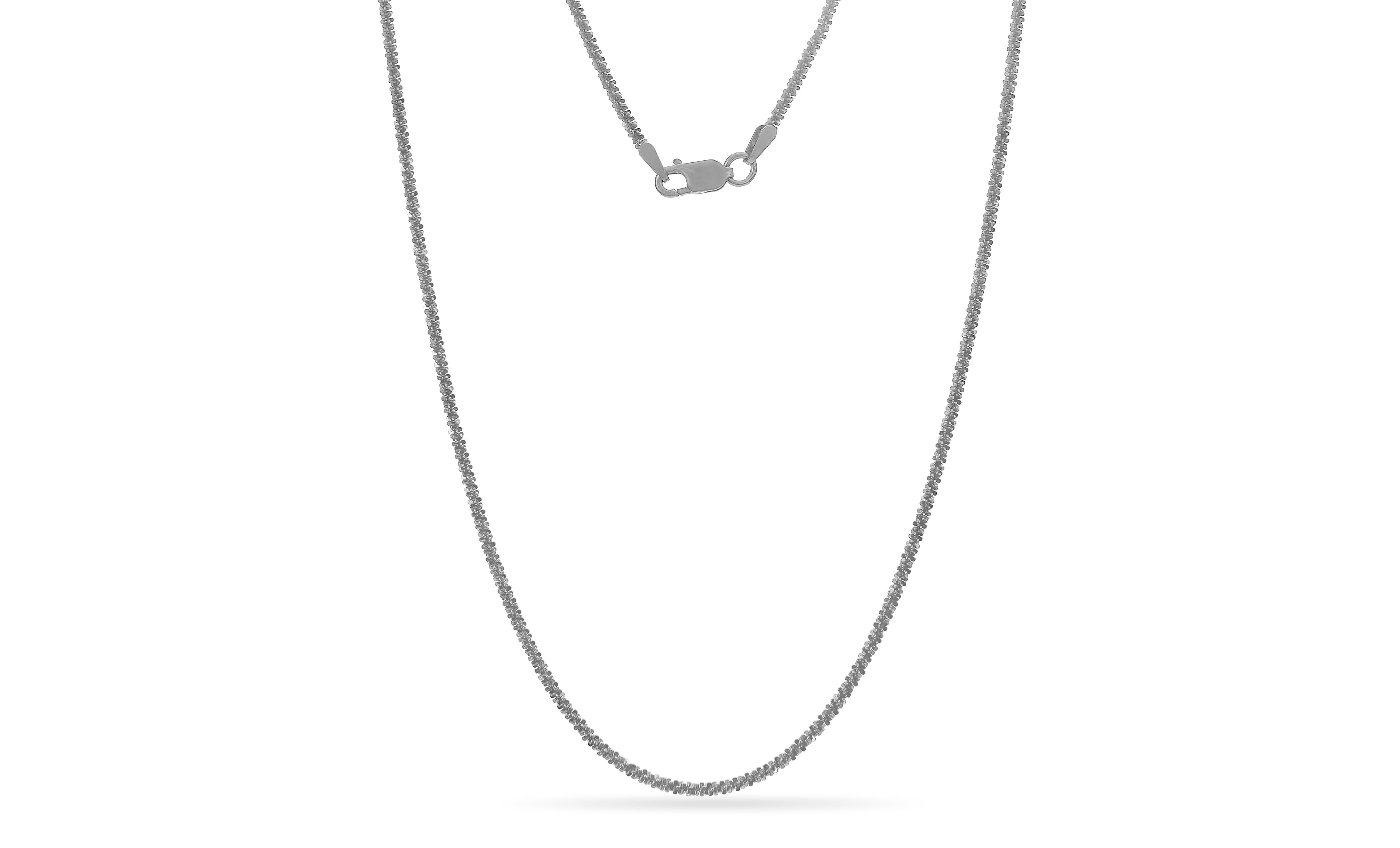 Sterling Silver Twisted ROC Chain Necklace 22 Inch - Walmart.com