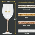 thumbnail image 7 of Sparkles Home Rhinestone Wine Glasses with Crystal-Filled Stems - Set of 2 in Gift Box, 7 of 7