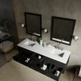 thumbnail image 4 of Castor 72 in W Black Double Bath Vanity, Cultured Marble Top, and Faucet Set, 4 of 10