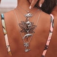 thumbnail image 2 of Retro Exaggerated Beach Wind Shark Mermaid Octopus Multilayer Necklace Ladies, 2 of 9