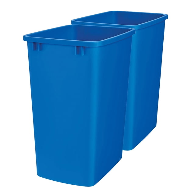 Bote de Basura Rev-A-Shelf RV-35-22-2 35 Cuartos Azul Paquete de 2