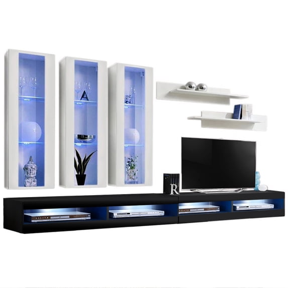 Fly E 34TV Wall Mounted Floating Modern Entertainment Center