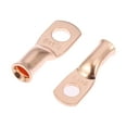 thumbnail image 4 of Unique Bargains 10pcs 8 AWG-1/4" Car Auto Battery Cable Ends Ring Terminals Closed End Crimp Connectors Copper Tone, 4 of 6