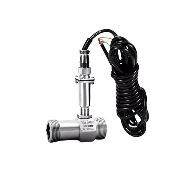 High Accuracy Flow Meter, Male Thread SS304 Sensor, Water Alcohol Gasoline Hydraulic Fuel Oil Flow Sensor Pulse PLC