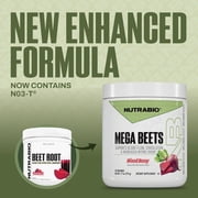NutraBio Mega Beets- Organic Beet Root Powder Nitric Oxide Superfood, NO3-T Nitrates and Antioxidants - Super Beets Supplement- Supports Performance, Circulation, Blood Flow, Overall Health - 30Sv