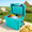 Turquoise, variant on NIGSQJB 25QT Hard-Sided Coolers, Portable Insulated Cooler with Bottle Opener,Cup Holder,Forming Ruler, Large Capacity Outdoor Cooler for Travel,Camping,Beach,Fishing, Blue
