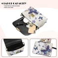 thumbnail image 4 of TSOVTHRID Lily Floral Green Pink Print Crossbody Bags for Women Leather Women Crossbody Purse with Detachable Chain Fits Large Phone Going-out Shoulder Handbags for Work, 4 of 7